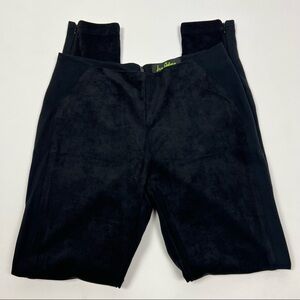 Sam Edelman Black Faux Suede Ponte Leggings Zipper Ankle Detail Size 8